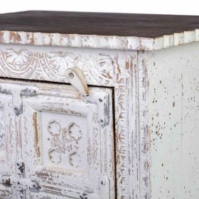 Comodino Alexandra House Living Bianco Marrone 40 x 53 x 73 cm