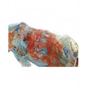Statua Decorativa DKD Home Decor 34 x 12,5 x 16,5 cm Multicolore Rinoceronte Moderno