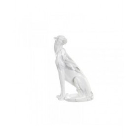 Statua Decorativa DKD Home Decor Grigio Bianco Leopardo Resina Marmo (25 x 18 x 41 cm)