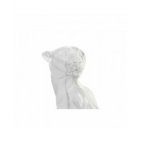 Statua Decorativa DKD Home Decor Grigio Bianco Leopardo Resina Marmo (25 x 18 x 41 cm)