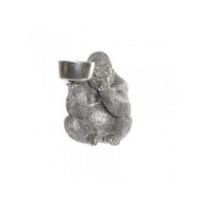 Statua Decorativa DKD Home Decor Argentato Resina Gorilla (32 x 26,5 x 36 cm)
