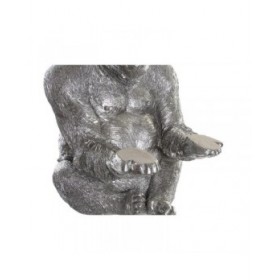 Statua Decorativa DKD Home Decor Argentato Coloniale Gorilla 38 x 55 x 52 cm