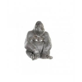 Statua Decorativa DKD Home Decor Argentato Coloniale Gorilla 46 x 40 x 61 cm