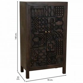 Armadio Alexandra House Living Marrone Legno 35 x 140 x 78 cm