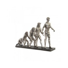 Statua Decorativa DKD Home Decor Origin of Species Argentato Cromato 55 x 18 x 42 cm