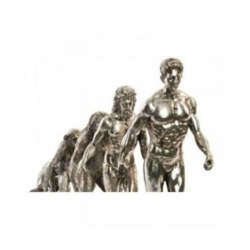Statua Decorativa DKD Home Decor Origin of Species Argentato Cromato 55 x 18 x 42 cm