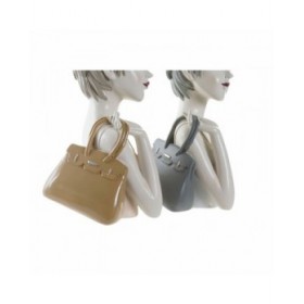 Statua Decorativa DKD Home Decor Donna Rosa Bianco 15 x 15 x 27,5 cm (2 Unità)