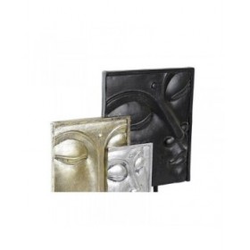 Statua Decorativa DKD Home Decor Nero Dorato Buddha Orientale 22,5 x 8 x 30,7 cm (2 Unità)
