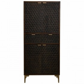 Armadio Alexandra House Living Marrone Legno Ferro 40 x 180 x 80 cm