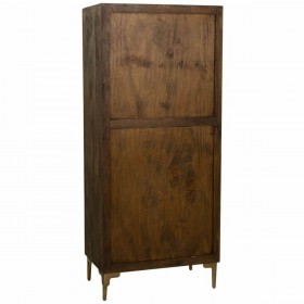 Armadio Alexandra House Living Marrone Legno Ferro 40 x 180 x 80 cm