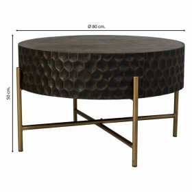 Tavolino da Caffè Alexandra House Living Marrone Legno Ferro 80 x 50 x 80 cm