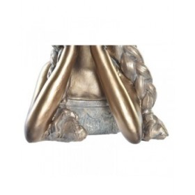 Statua Decorativa DKD Home Decor 17 x 14 x 25 cm Rosso Dorato (2 Unità)