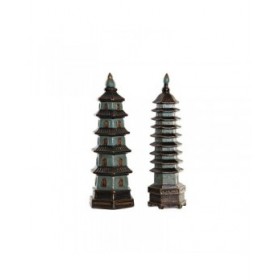 Statua Decorativa DKD Home Decor 15 x 17 x 50 cm Turchese Orientale (2 Unità)