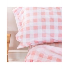 Set di Lenzuola HappyFriday Basic Kids Vichy Rosa Singolo 180 x 270 cm 2 Pezzi