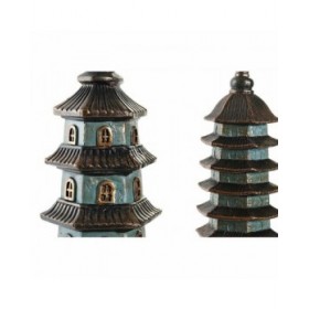 Statua Decorativa DKD Home Decor 15 x 17 x 50 cm Turchese Orientale (2 Unità)