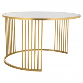 Tavolino da Caffè Alexandra House Living Oro Ferro Specchio Legno MDF 80 x 48 x 80 cm