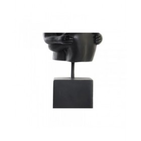 Statua Decorativa DKD Home Decor Coppia Nero Dorato 15,5 x 13,5 x 37,5 cm (2 Unità)