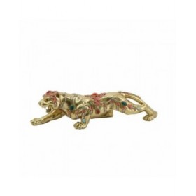 Statua Decorativa DKD Home Decor 39 x 11 x 10 cm Dorato Coloniale Pantera