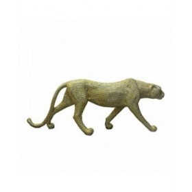 Statua Decorativa DKD Home Decor Dorato Leopardo 120 x 23 x 44 cm
