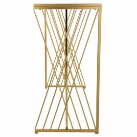 Ingresso Alexandra House Living Oro Ferro Specchio Legno MDF 40 x 80 x 120 cm