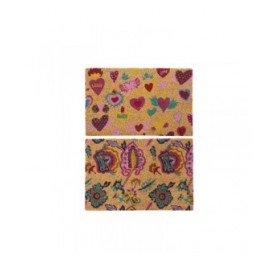Zerbino DKD Home Decor Gomma Multicolore 2 Unità Fibra di cocco (60 x 40 x 1,5 cm)