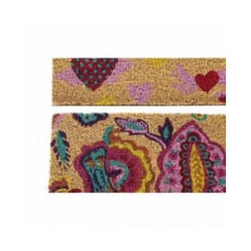 Zerbino DKD Home Decor Gomma Multicolore 2 Unità Fibra di cocco (60 x 40 x 1,5 cm)