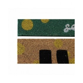 Zerbino DKD Home Decor Nero Marrone Gomma Bianco Verde 2 Unità Fibra di cocco (60 x 40 x 1,5 cm)