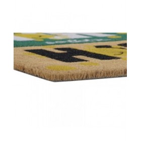 Zerbino DKD Home Decor Nero Marrone Gomma Bianco Verde 2 Unità Fibra di cocco (60 x 40 x 1,5 cm)