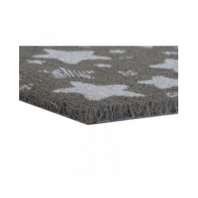 Zerbino DKD Home Decor Grigio Gomma Stelle Bianco Verde 2 Unità Fibra di cocco (60 x 40 x 1,5 cm)