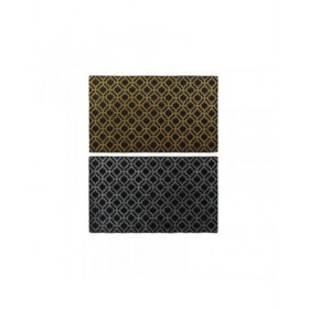 Zerbino DKD Home Decor Argentato Nero Dorato Gomma Arabo 2 Unità (75 x 45 x 0,5 cm)