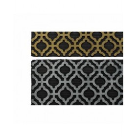 Zerbino DKD Home Decor Argentato Nero Dorato Gomma Arabo 2 Unità (75 x 45 x 0,5 cm)
