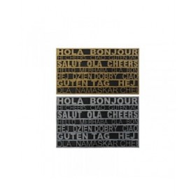 Zerbino DKD Home Decor Argentato Dorato Gomma 2 Unità Città (75 x 45 x 0,5 cm)