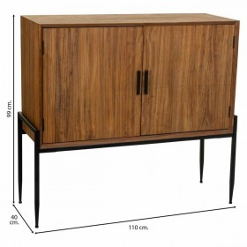 Credenza Alexandra House Living Marrone Ferro Lamiera Legno di abete 40 x 99 x 110 cm