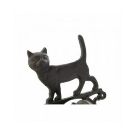 Cappa decorativa DKD Home Decor Marrone Marrone scuro Corda Ferro Gatto Cane 14 x 15 x 24 cm (2 Unità)