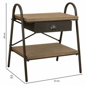 Comodino Alexandra House Living Marrone 42 x 60 x 52 cm