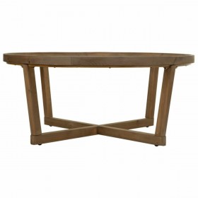 Tavolino da Caffè Alexandra House Living Marrone Ferro Legno di abete Vetro temperato 100 x 43 x 100 cm