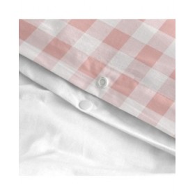 Set di copripiumino HappyFriday Basic Kids Rosa Culla Neonato Vichy 2 Pezzi