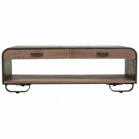 Tavolino da Caffè Alexandra House Living Marrone Legno Ferro Lamiera Legno di abete 62 x 41 x 120 cm