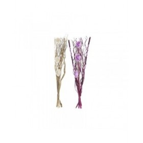 Mazzo DKD Home Decor Rosa Lilla Bianco Fiore secco (30 x 30 x 100 cm) (2 Unità)