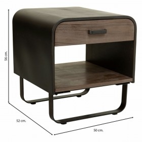 Comodino Alexandra House Living Marrone 52 x 56 x 50 cm