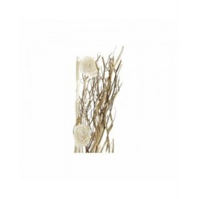 Mazzo DKD Home Decor Rosa Lilla Bianco Fiore secco (30 x 30 x 100 cm) (2 Unità)