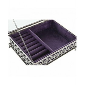 Scatola-Portagioie DKD Home Decor Cristallo Metallo (24 x 18 x 7 cm)