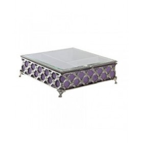 Scatola-Portagioie DKD Home Decor Cristallo Metallo (22 x 22 x 7 cm)