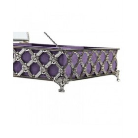 Scatola-Portagioie DKD Home Decor Cristallo Metallo (22 x 22 x 7 cm)