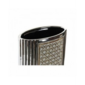 Vaso DKD Home Decor Argentato Dorato Gres (21 x 11 x 31 cm)