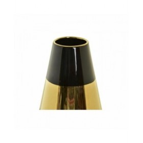 Vaso DKD Home Decor Porcellana Dorato Bicolore Moderno (19 x 19 x 35 cm)