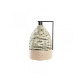 Vaso DKD Home Decor Nero Metallo Marrone Marrone Chiaro (26 x 26 x 39 cm)
