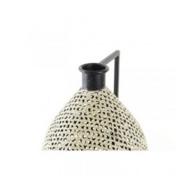 Vaso DKD Home Decor Nero Metallo Marrone Marrone Chiaro (26 x 26 x 39 cm)