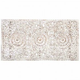 Decorazione da Parete Alexandra House Living Bianco Grigio Legno di mango 6 x 170 x 90 cm