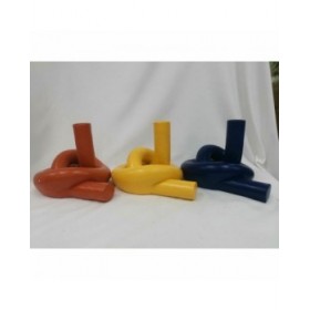 Vaso DKD Home Decor Resina (20,5 x 16 x 15 cm) (3 Unità)